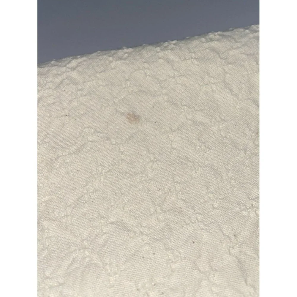 Ethan Allen Custom Made Cream Duvet Cover Full Queen Cotton Lace Bedding Vintage